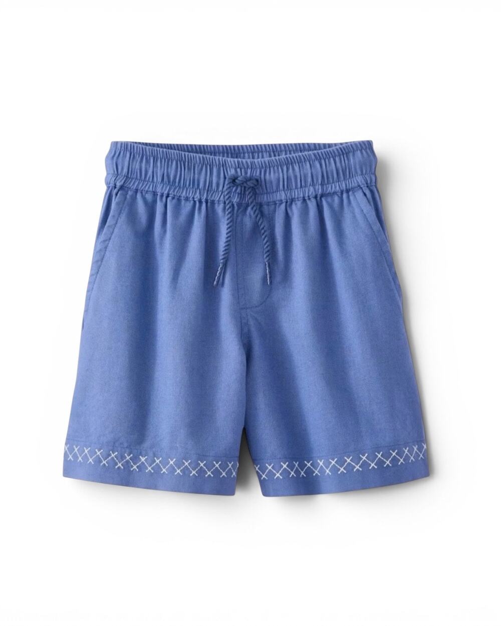 Hanna Andersson Dutch Blue Boys Linen Shorts. Size 5.